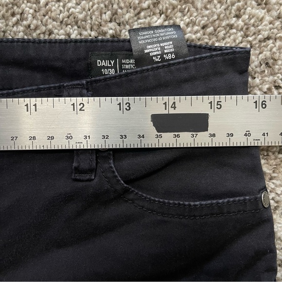 Buffalo David Bitton Daily Mid-Rise Stretch Skinny Ankle Grazer Blk Pants 10/30 - Picture 12 of 14